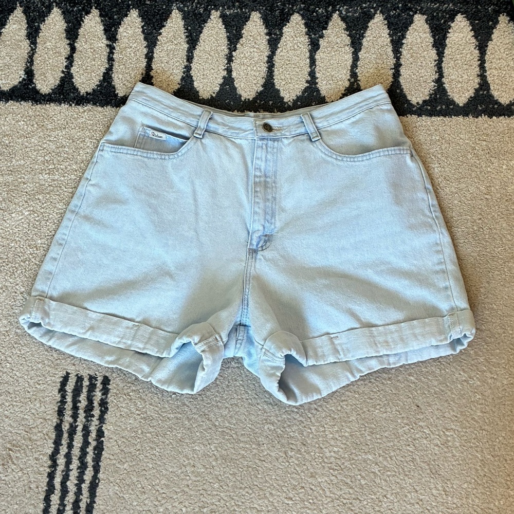 Vintage Riders Light Wash Cuffed Denim Shorts
